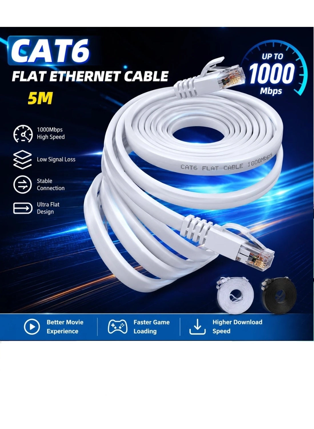 RJ45 cat6 Ethernet Patch Cable - 5 Meter
