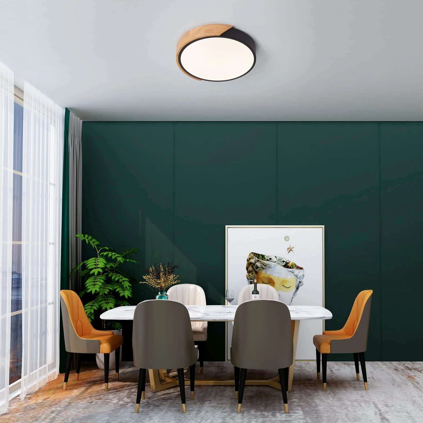 Flush Ceiling Light - 6000K 4000K 3000K Dimmable