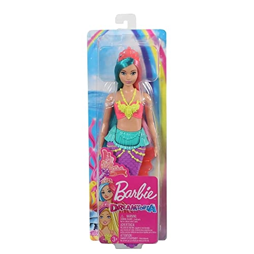 Barbie Dreamtopia Mermaid Doll - 12-inch Teal and Pink Hair Ages 3+