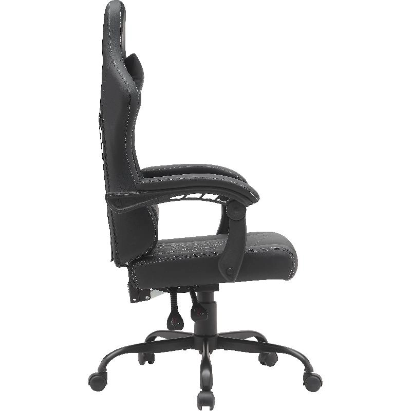 Ergonomic Highback Gaming Chair - Black/Red PU Leather Adjustable Height