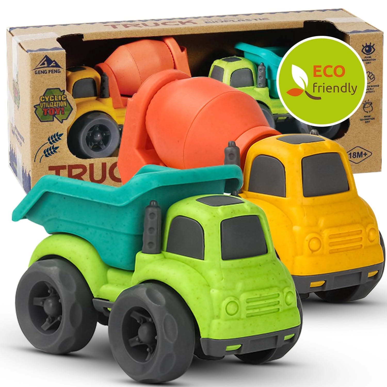 Aigitoy Construction Vehicle Set (Truckbio-pp) - BEACH GARDEN Vehicles