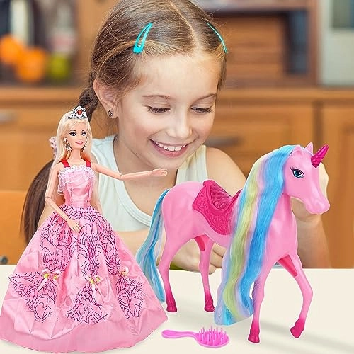 Unicorn Princess Doll - Magical Light Mane and Tail Set