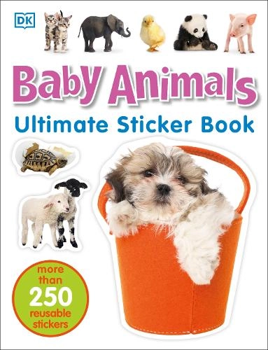 DK Baby Animals Sticker Book Reusable 250 pcs