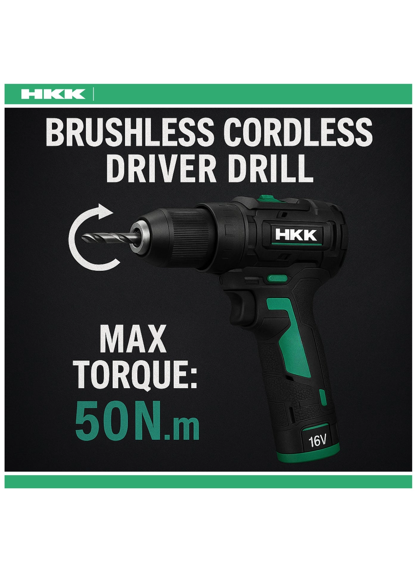 16V Cordless Drill Driver - 2000mAh