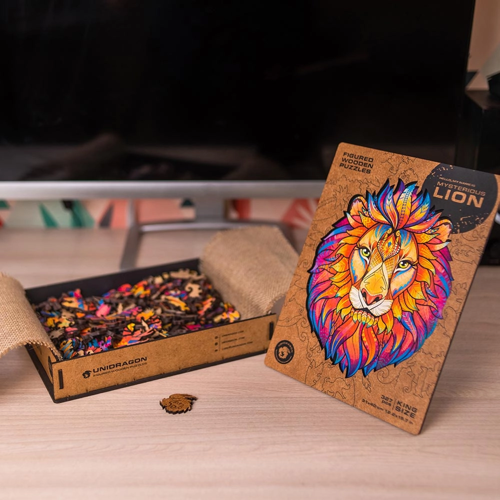 Mysterious Lion Wooden Puzzle (4107390-LION_KS) - 327 pcs