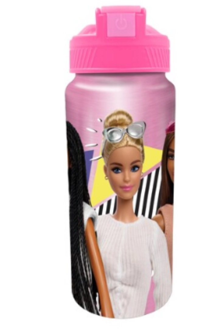 Barbie Water Bottle - Aluminium - 500 ml - screw-on lid