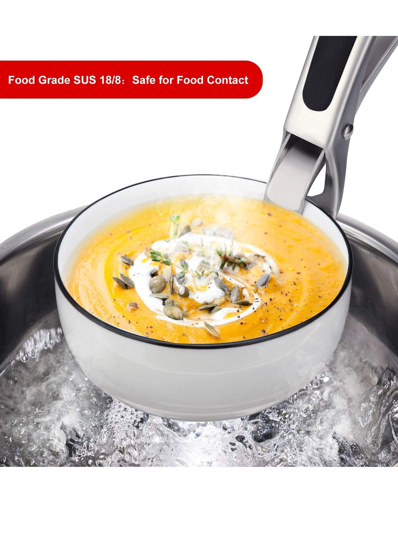 Plate Gripper - Food Grade 18/8 stainless steel 2 piece(s)