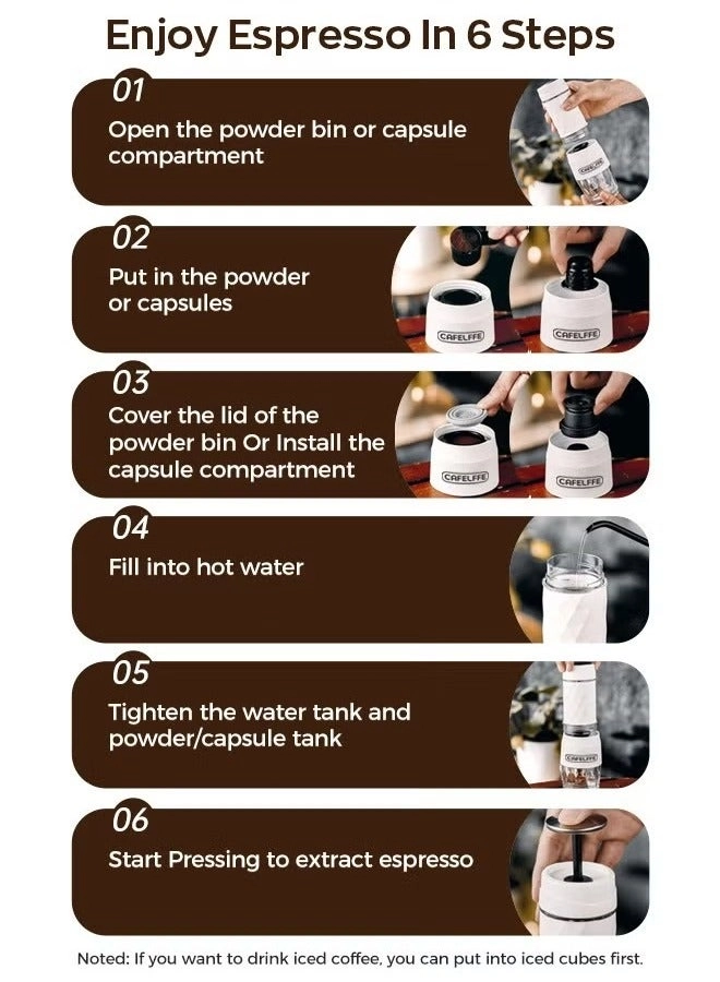 3-in-1 Portable Espresso Machine & Milk