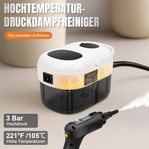 Portable Steam Cleaner - 3 BAR 1.4 Liters