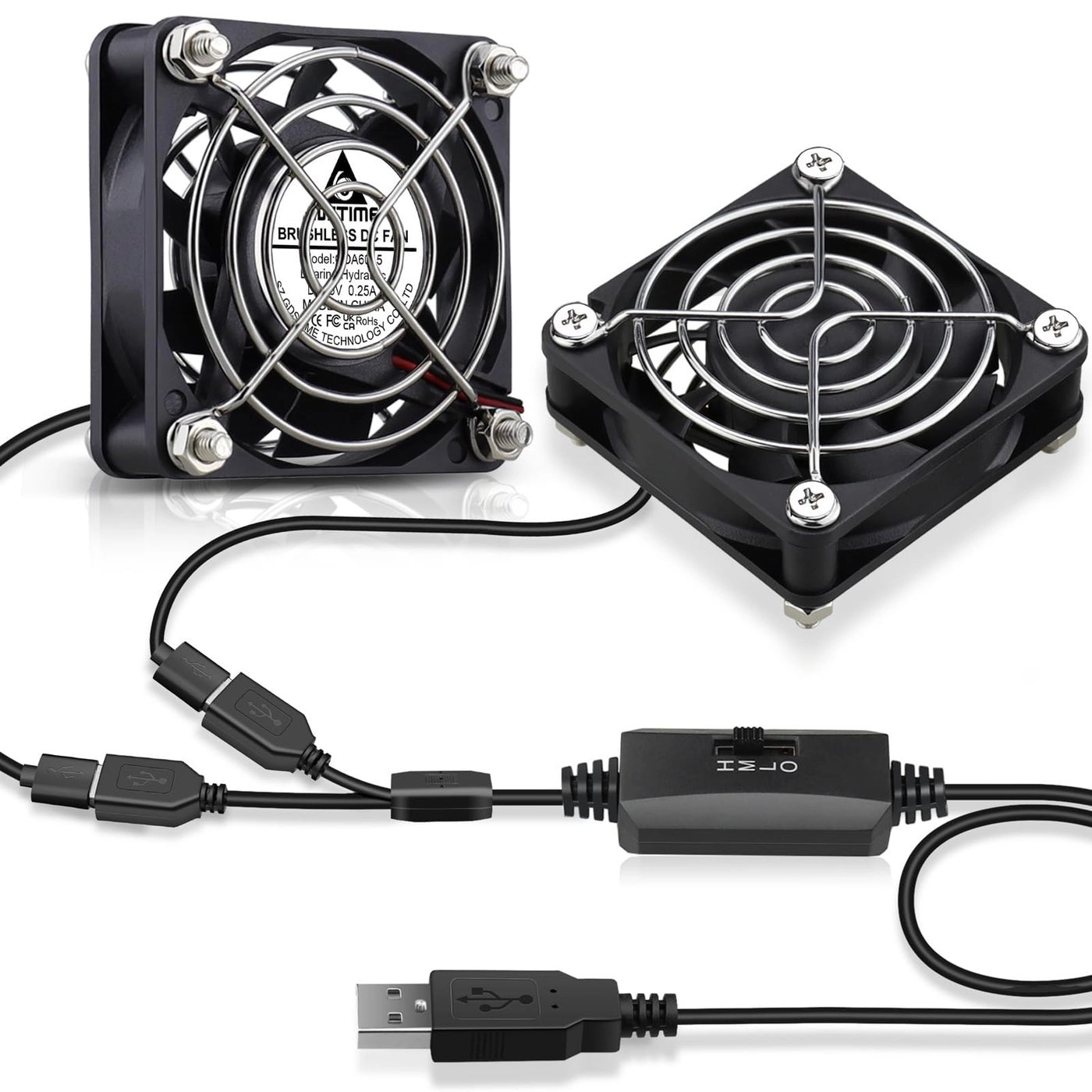 USB Fan - 2-Pack 60mm x 15mm Pack