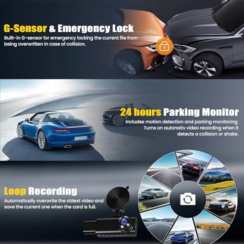 3-channel dash cam - 2.5K+1080P+1080P