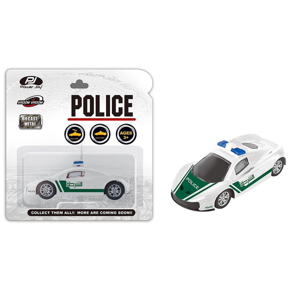 Vroom Vroom Diecast Police Car - 1:43
