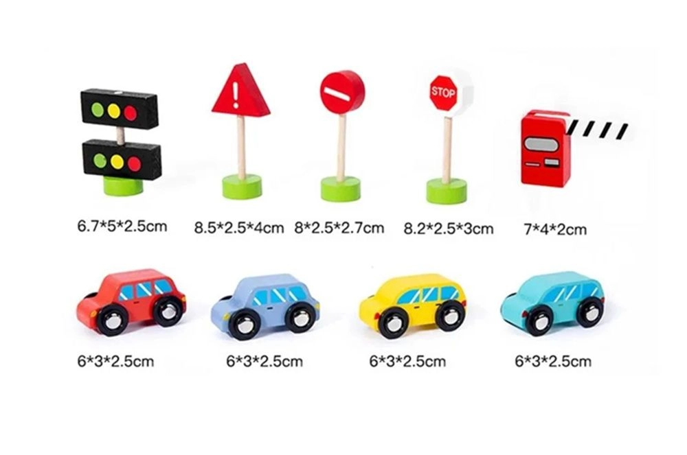 3 Level Engaging Wooden Parking Play Set