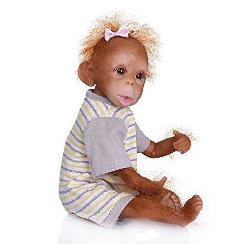 Baby Monkey Doll - 16 inch 40 cm Yellow Stripe T-shirt