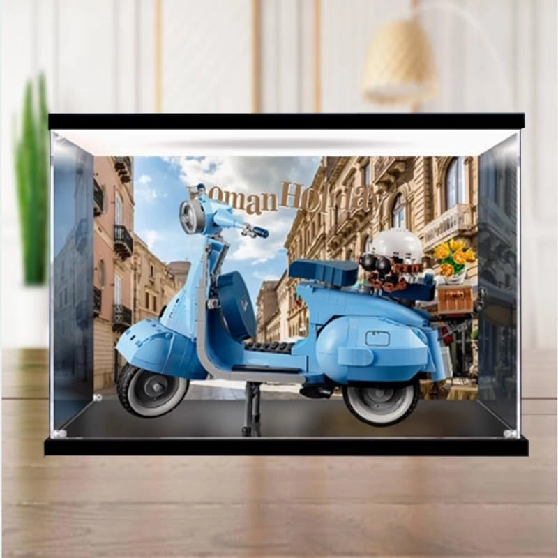 Display Case for 10298 - Clear Acrylic Background+Top Light