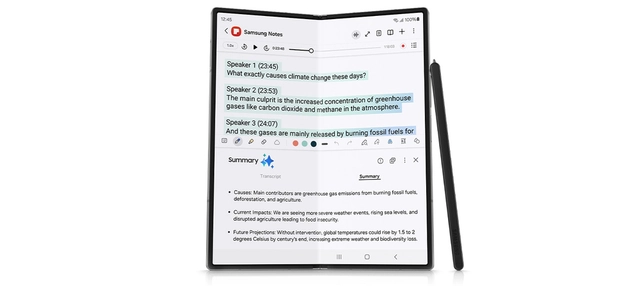 The easiest way to summarise notes on Galaxy foldables