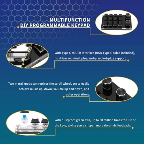 12 keys mechanical gaming keyboard - Wired