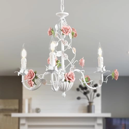 Vintage Chandelier - 3 Heads pink
