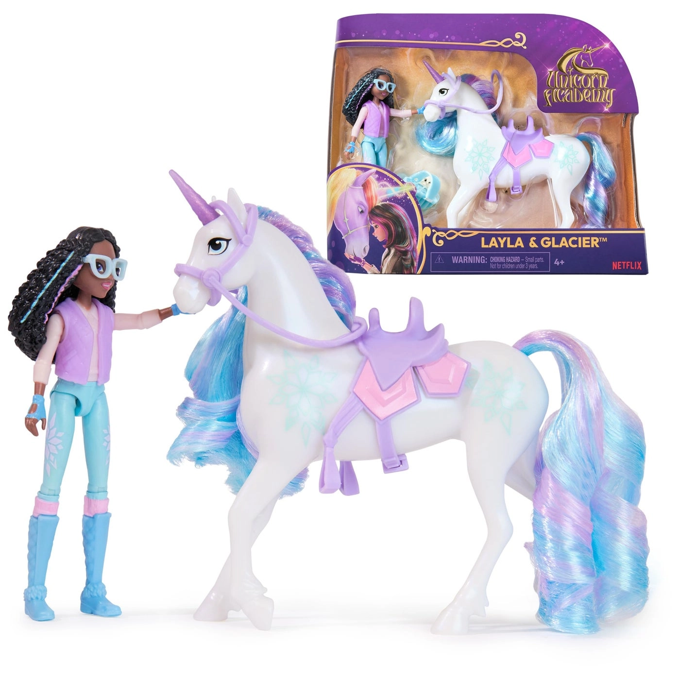 Unicorn Academy Layla Doll + Glacier Unicorn Toy - Ages 4+