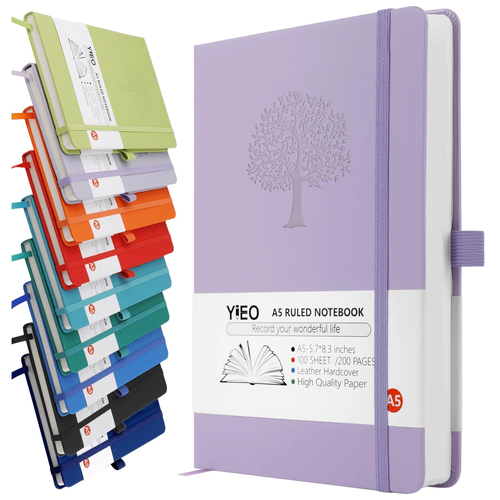 Journal Notebook A5 Hardcover - Lined 200 Pages