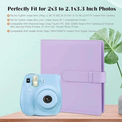 Instax Mini 256 Pockets Leather Photo Album