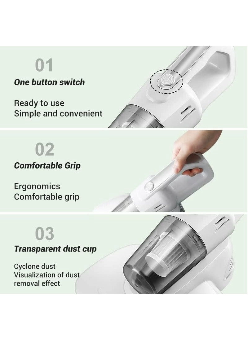 Handheld Deep Mattress Vacuum Cleaner - 10Kpa Low Noise Cordless