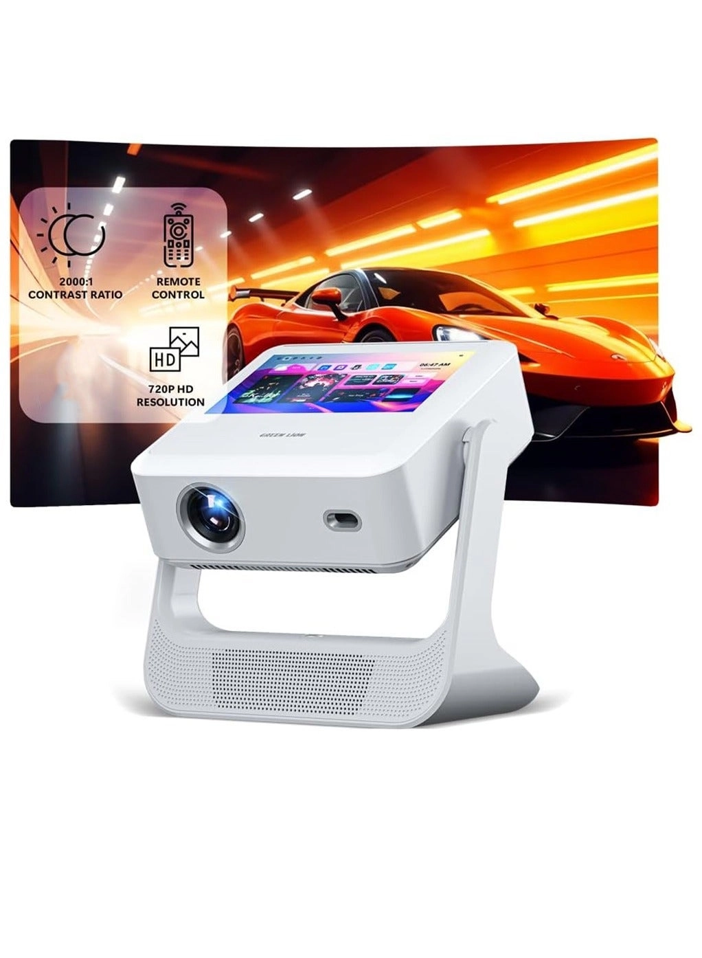 Smart Android 12 Projector Mini Projector with gaming stick 200 ANSI lumens