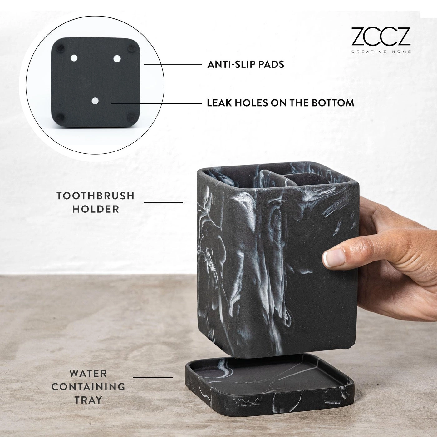 Toothbrush Holder - three slots Bathroom