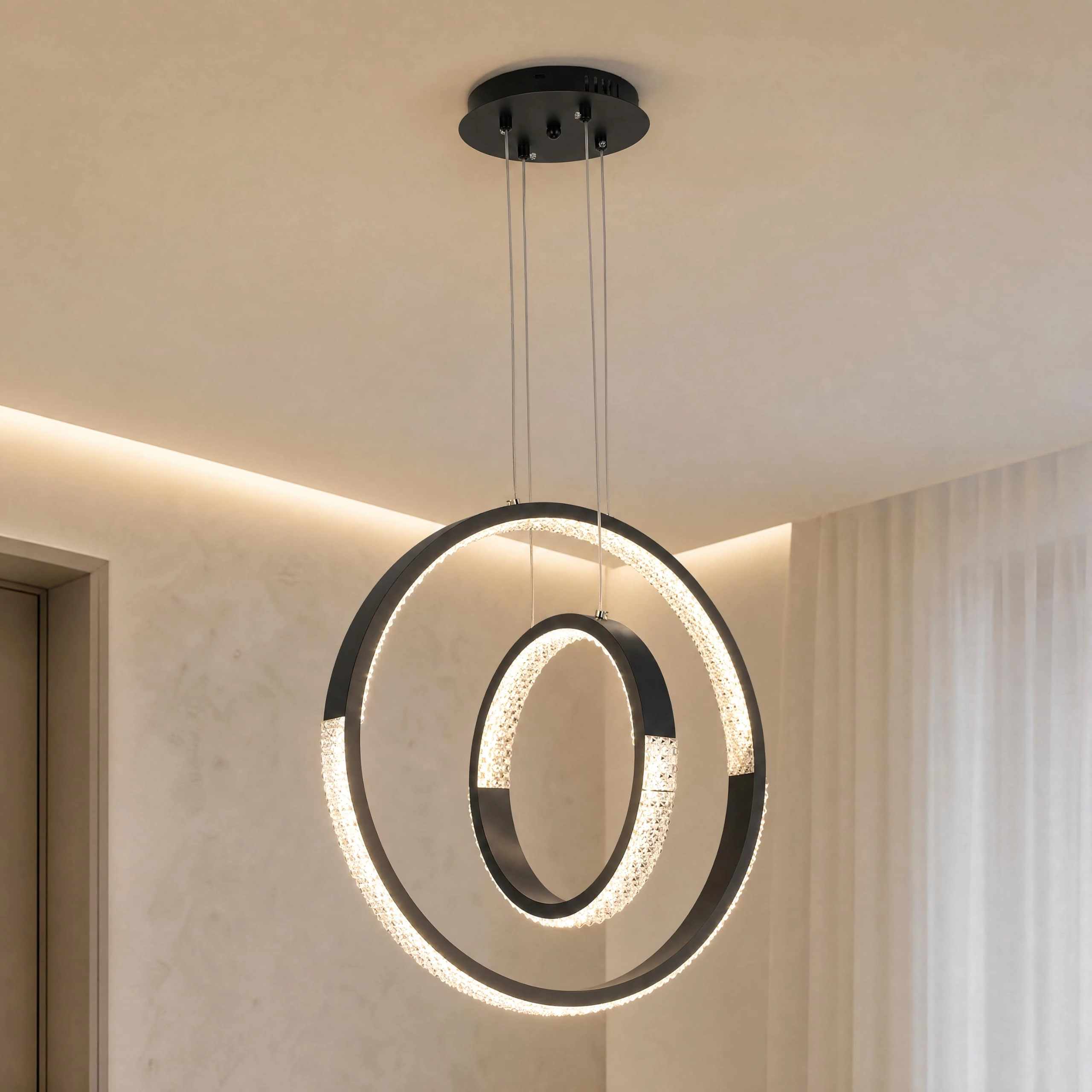 YT YATAI LIGHTING Double Ring Chandelier - Dimmable