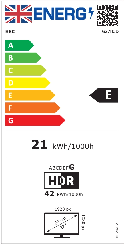 G27H3D - 27 inch 1920 x 1080