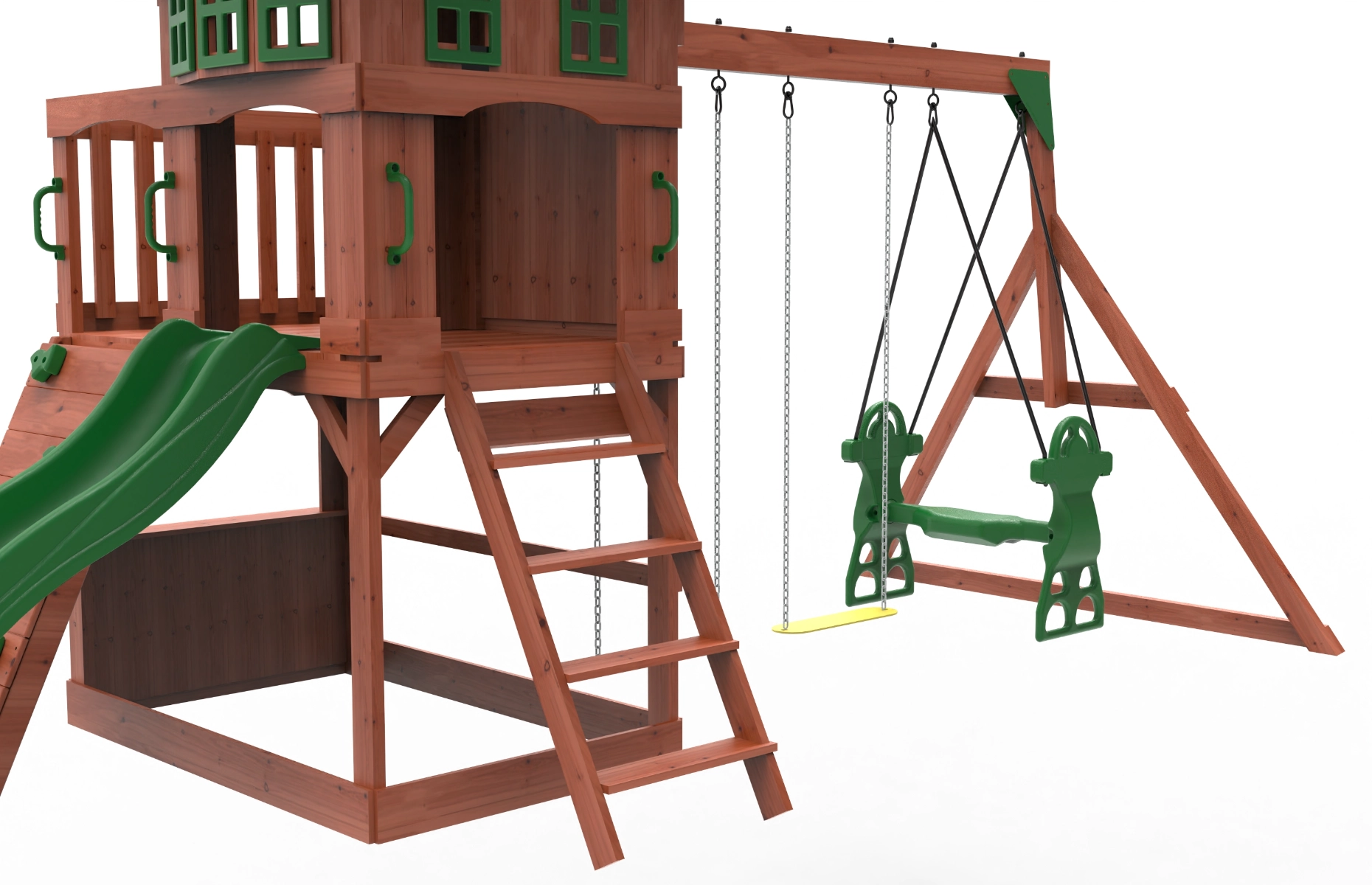Playful peaks Swing Set - 18 L x 8 W x 10 H ft 2-12 years