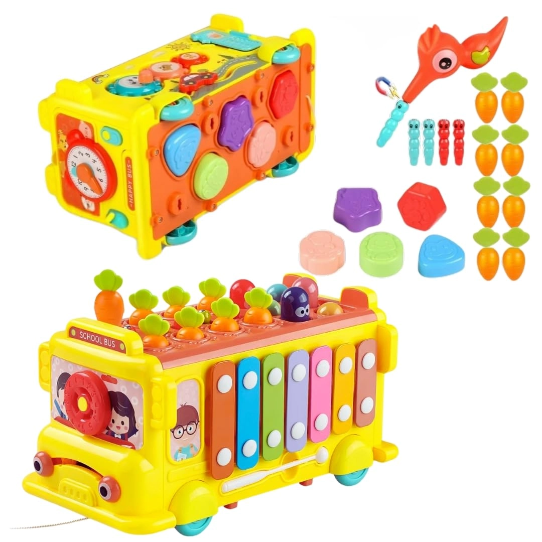 PLUSPOINT School Bus Activity Toy - 1-5 years