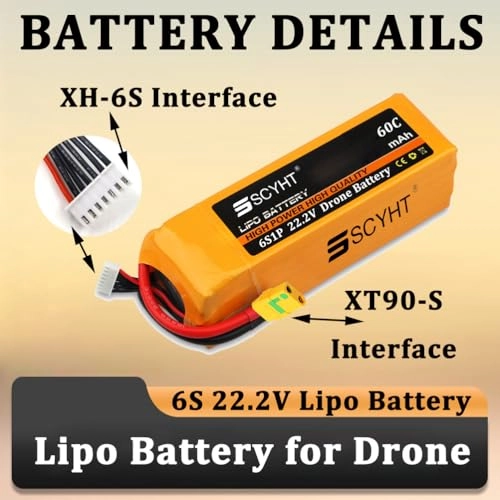 6S Drone Battery - 6000mAh 6500mAh 8000mAh
