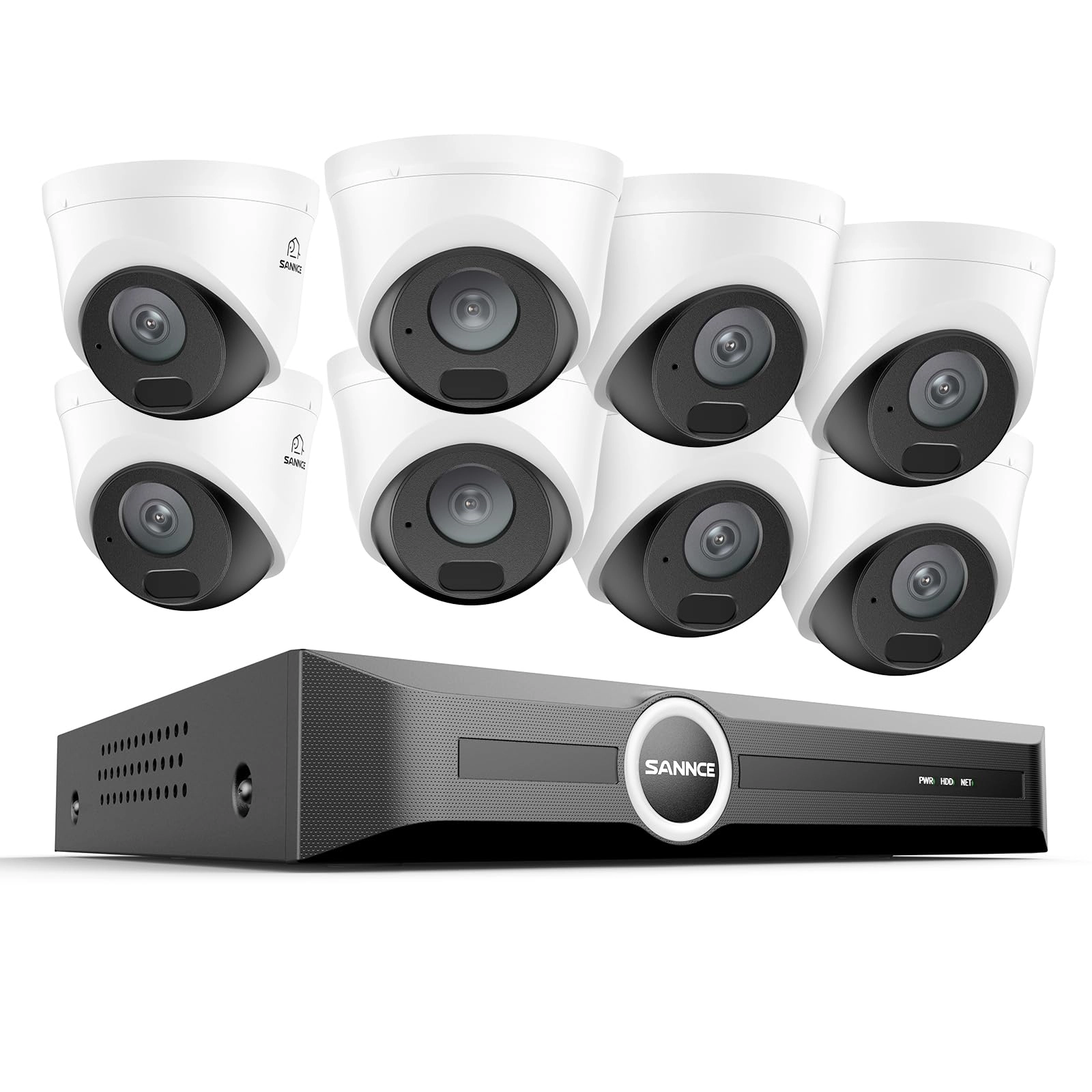 SANNCE 2K 3MP PoE Security System - 8 cameras 8 channels 3MP