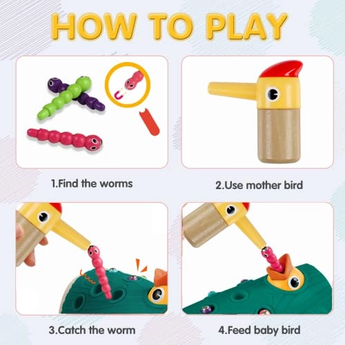 Woodpecker Toy Worms Replacement Set - 24 months - 6 years