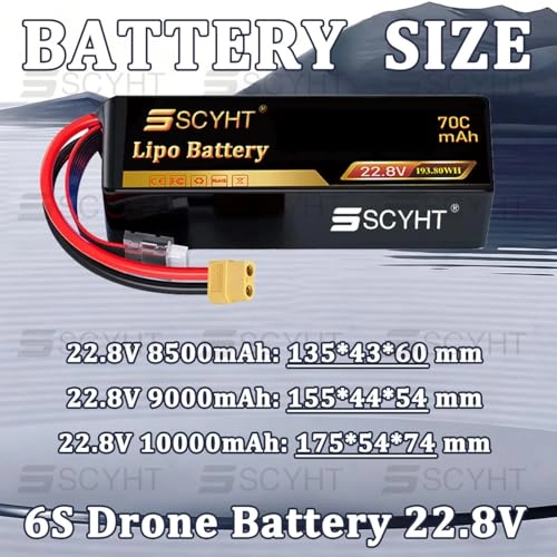 Lipo Battery - 22.8V 9000mAh 70C 2pack