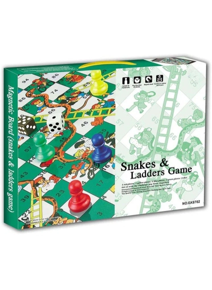 Jawda Snakes & Ladders - 4 People Play Magnetic Board