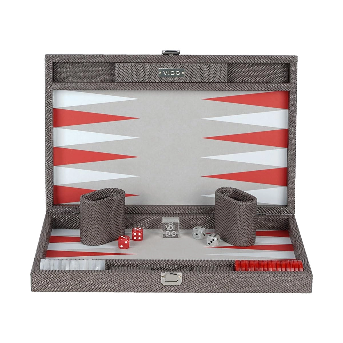 Backgammon Set - 20 inch 44mm Checkers Vegan Leather