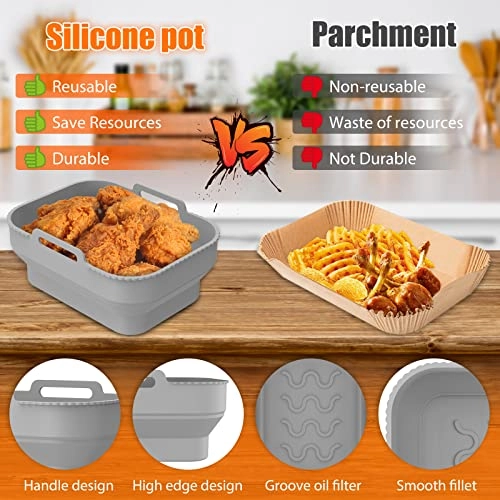 Air Fryer Silicone Pot - Silicone 2 pcs