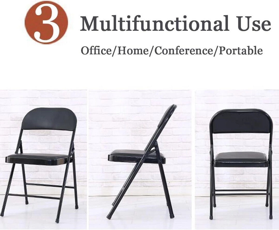 Foldable Multipurpose Chair - Portable Lightweight Soft Padded Seat