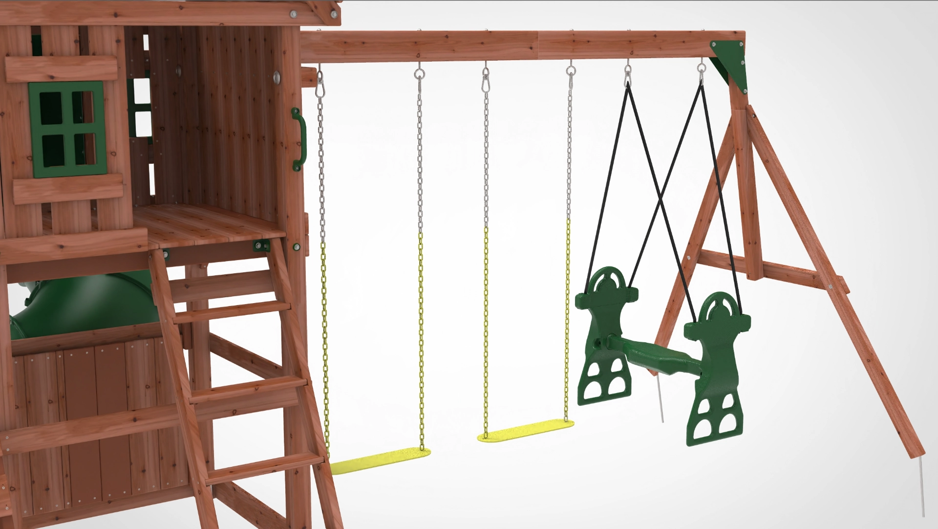 Little heros HQ - 2 Swings Tube slide