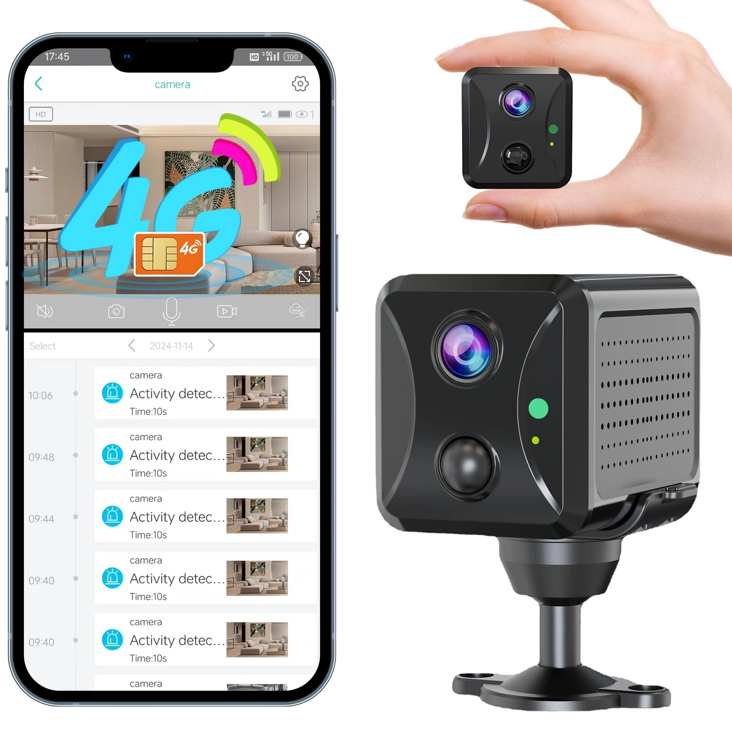 PEGATISAN 4G LTE Cellular Security Camera 1080p