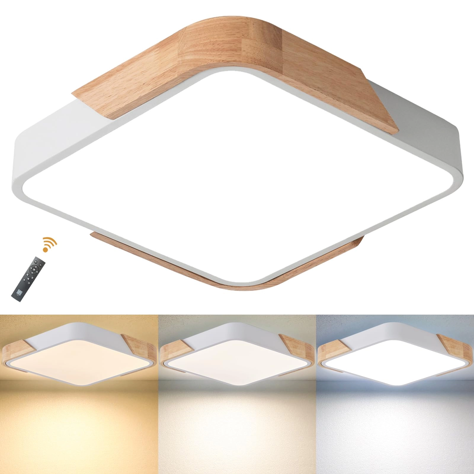 Flush Ceiling Light - 6000K 4000K 3000K Dimmable