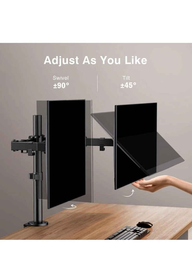 Dual Monitor Stand - 32 Inches 75x75/100x100mm