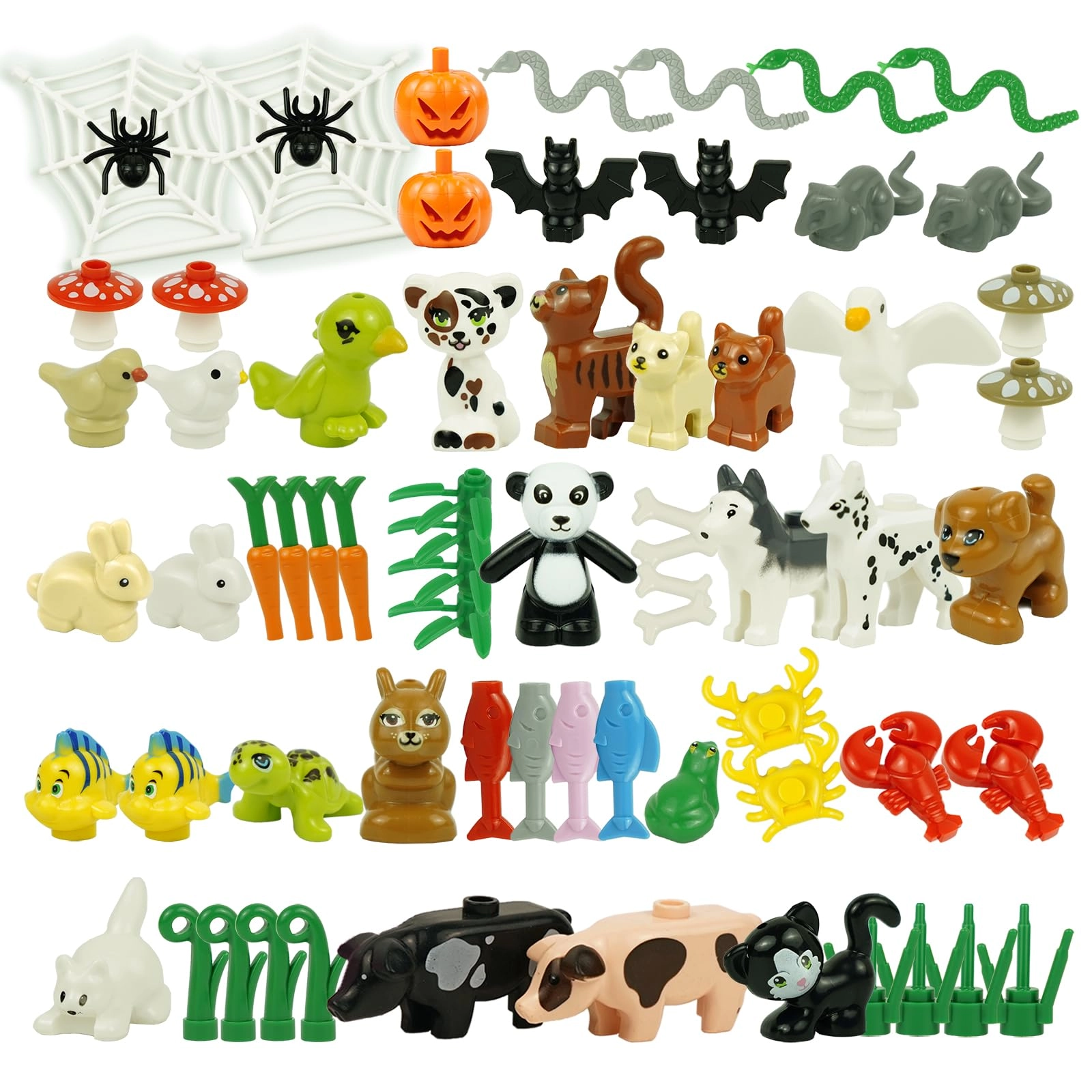BroTex Friends Animals Figures Set - Animals 72pcs
