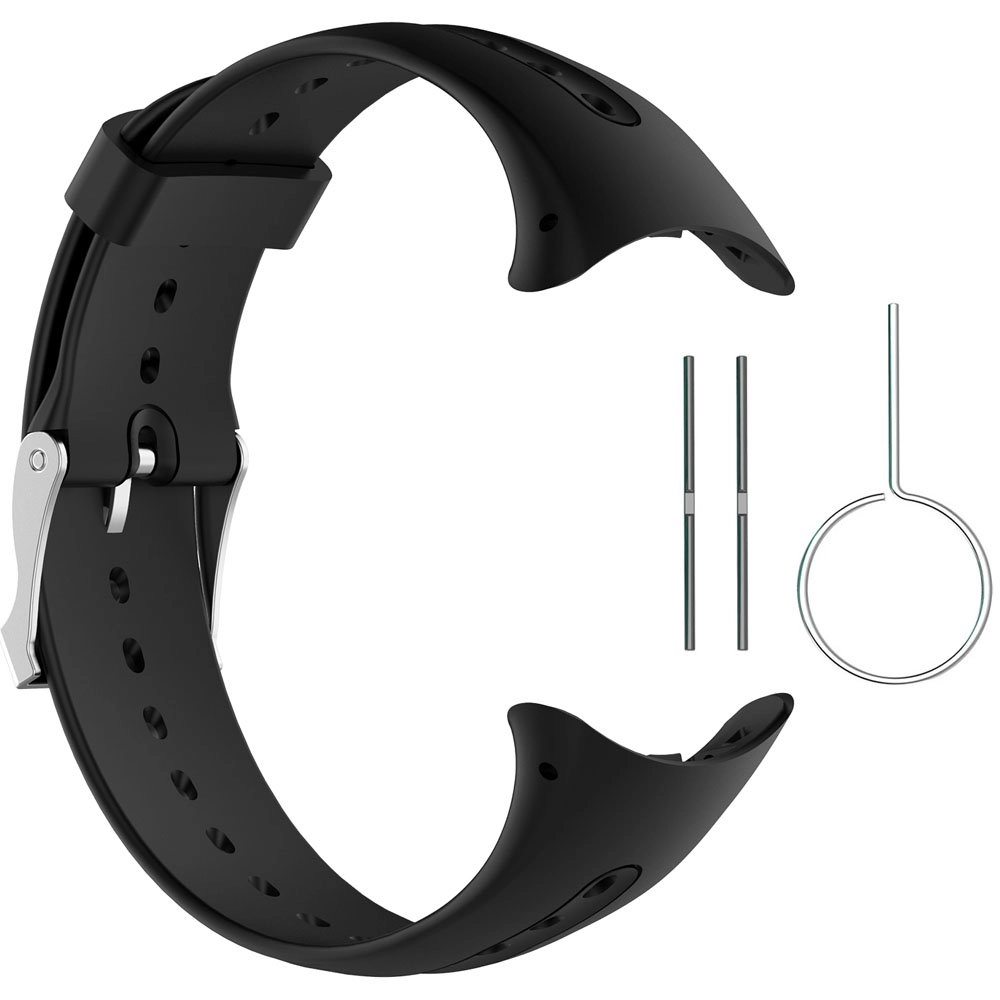 QGHXO Watch Band for Garmin Swim - Silicone Black 103.85+124.25mm