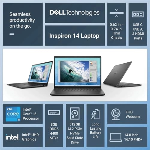 Inspiron - 14'' i5-1334U 16GB DDR5 1TB SSD