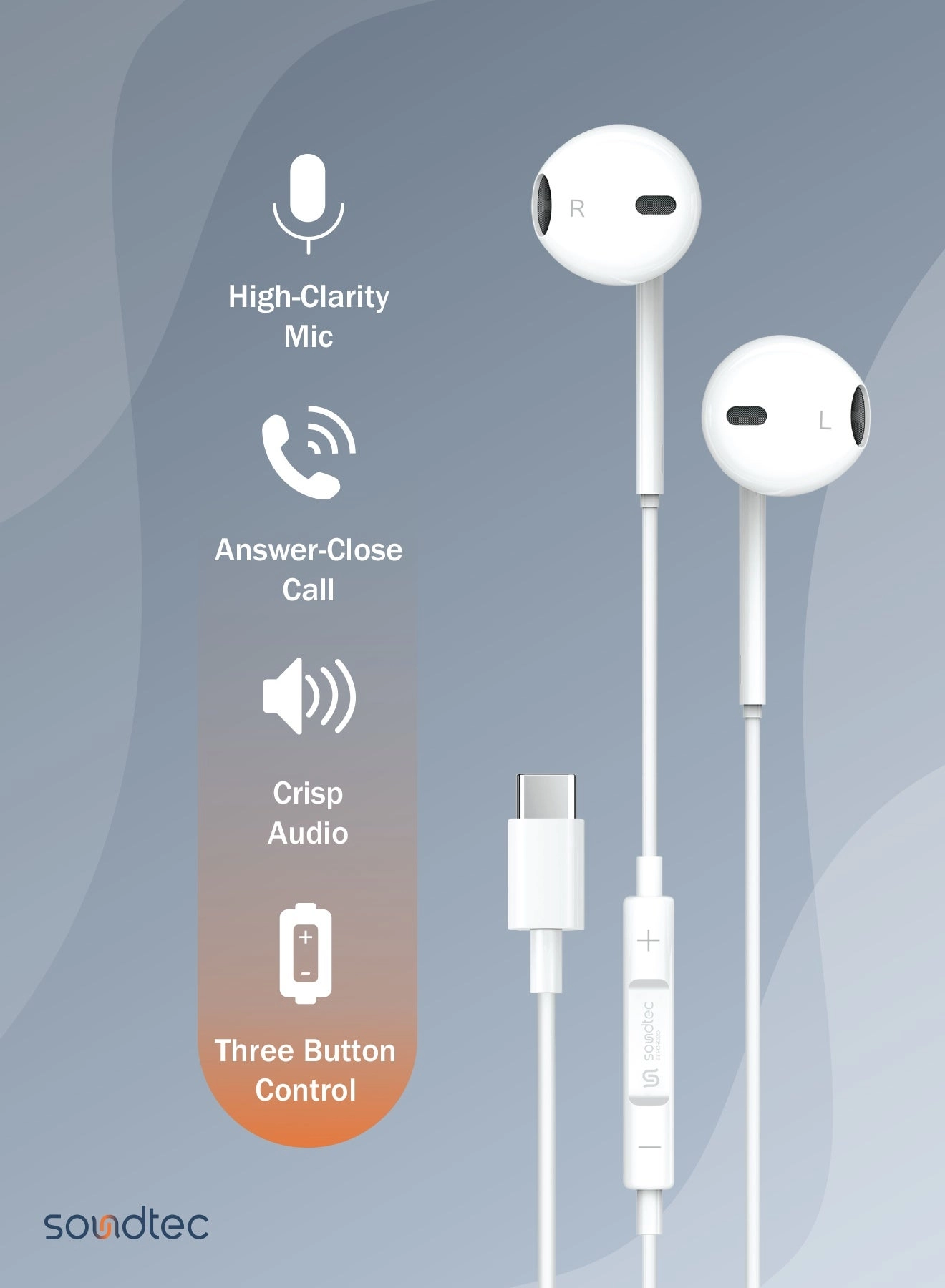PD-STCEP-WH Wired Earbud