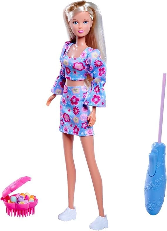 Steffi Love Flower Hair Doll Set - 29cm Girl Pink Ages 3+