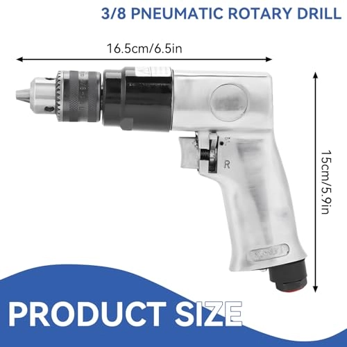 Pneumatic Drill - 3/8" 1700rpm Reversible Air Powered